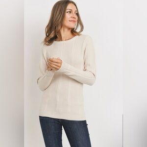 Plus Size Women's Cream Sweater